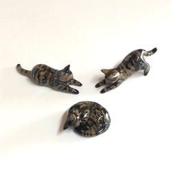 猫の箸置き三態（茶トラ） 猫グッズ 猫雑貨 箸・箸置き gatti_zakka