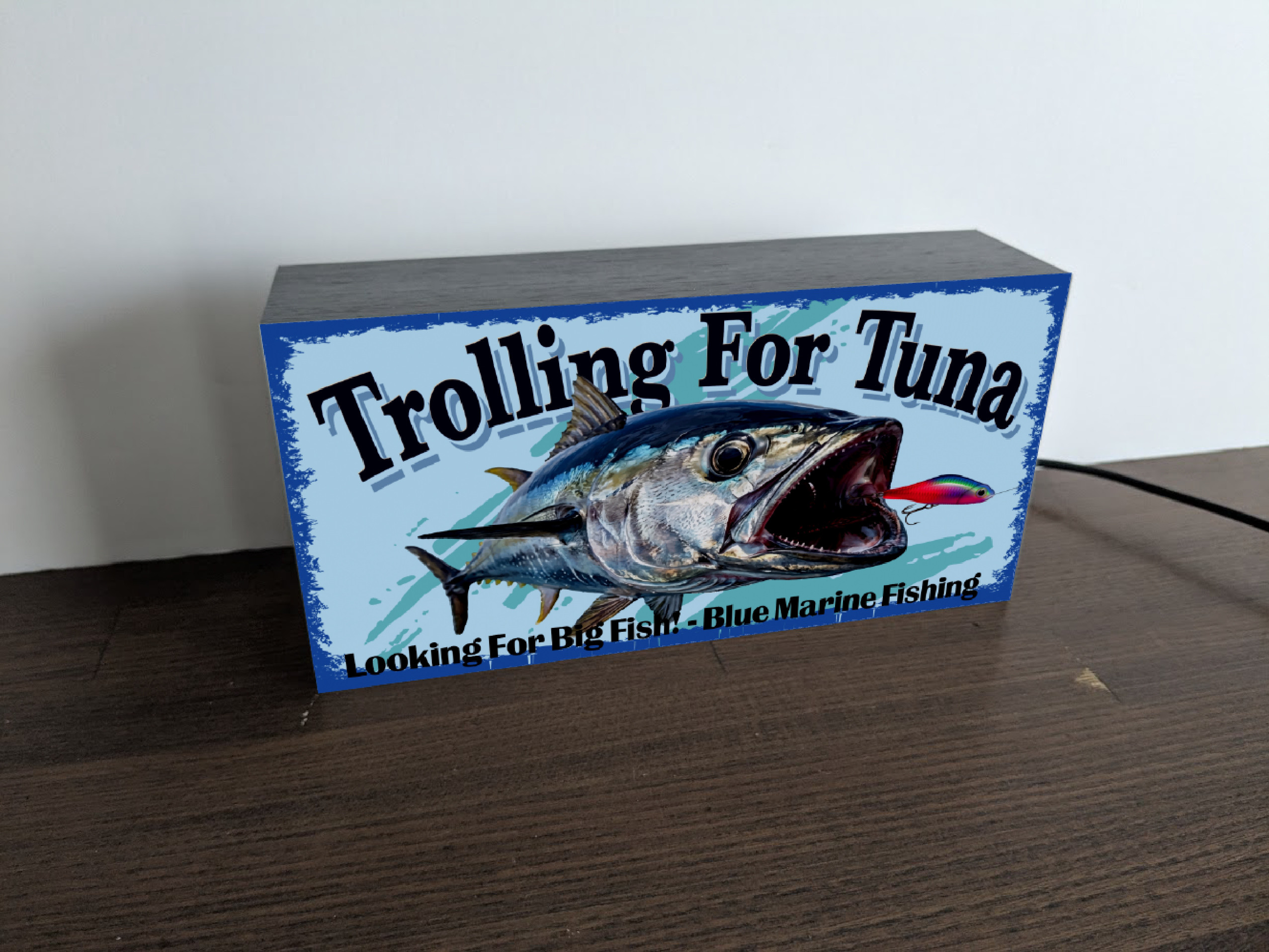 マグロ まぐろ カジキ ゲームフィッシング 釣り 店舗 自宅 ガレージ 照明 ランプ 看板 置物 雑貨 ライトBOX