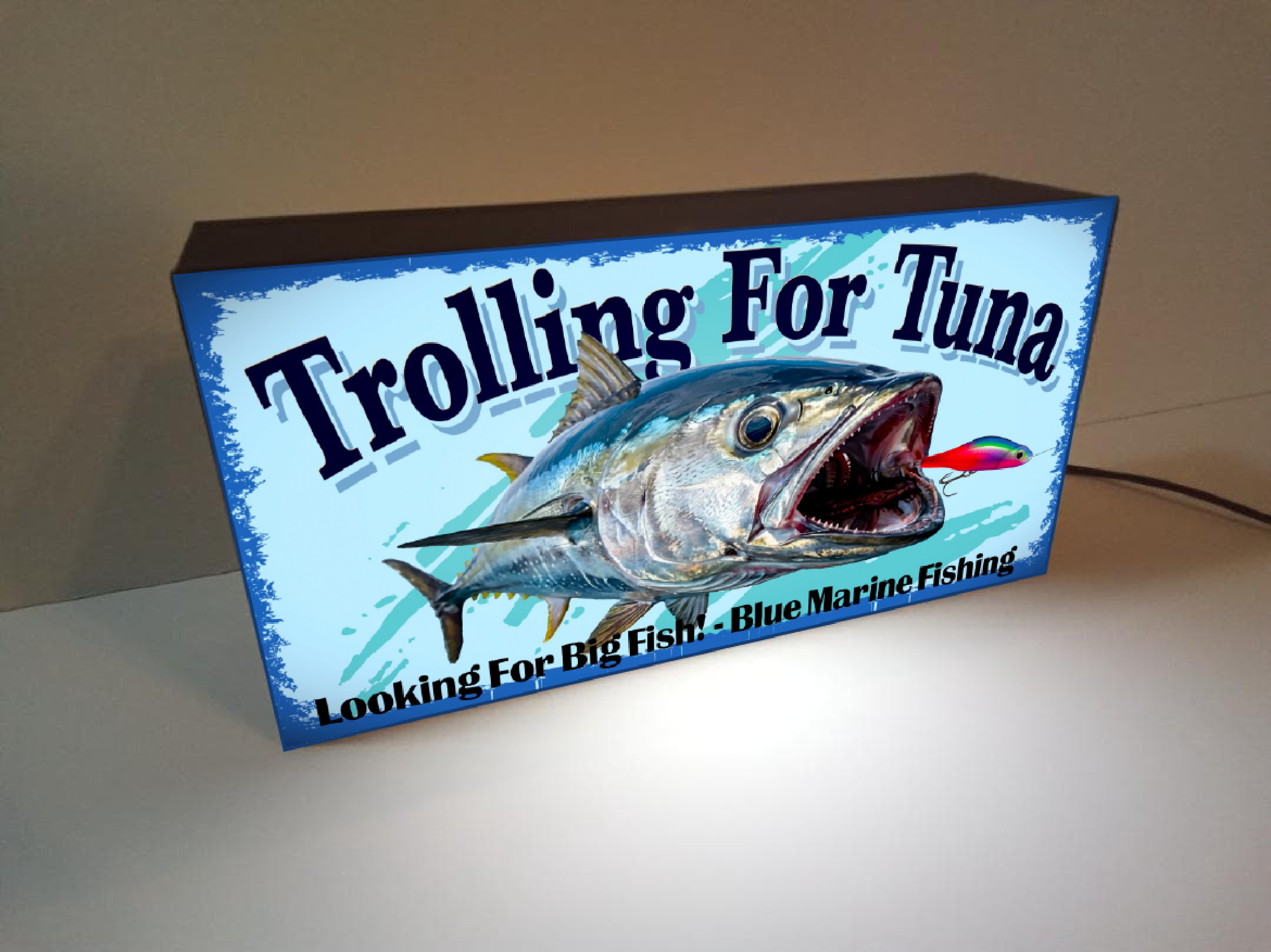 マグロ まぐろ カジキ ゲームフィッシング 釣り 店舗 自宅 ガレージ 照明 ランプ 看板 置物 雑貨 ライトBOX