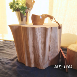 国産天然木 東濃ひのき根元末広がり 切株テーブル・丸太テーブル・無