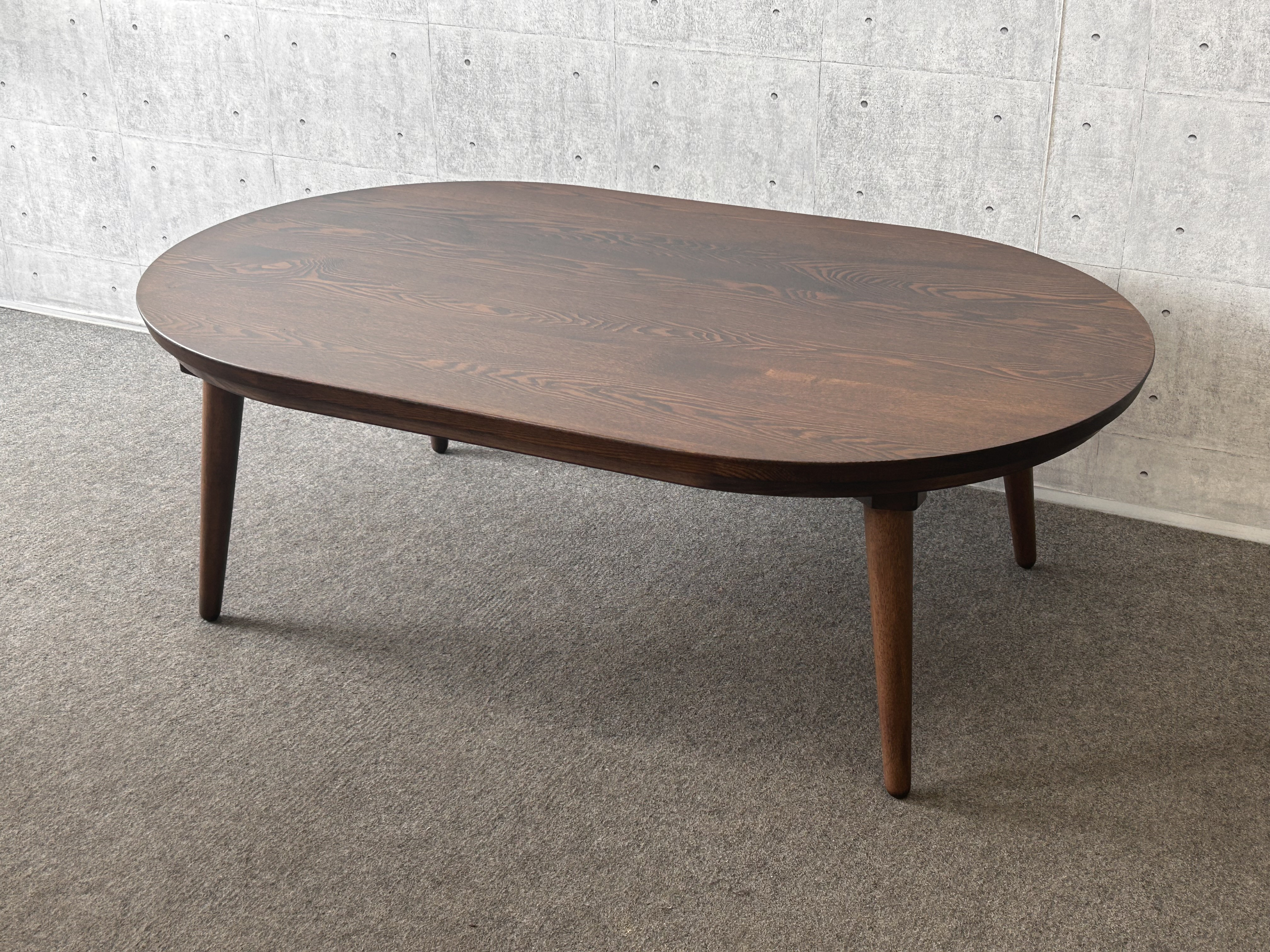 タモ無垢材コタツ　120×75 ブラウン色