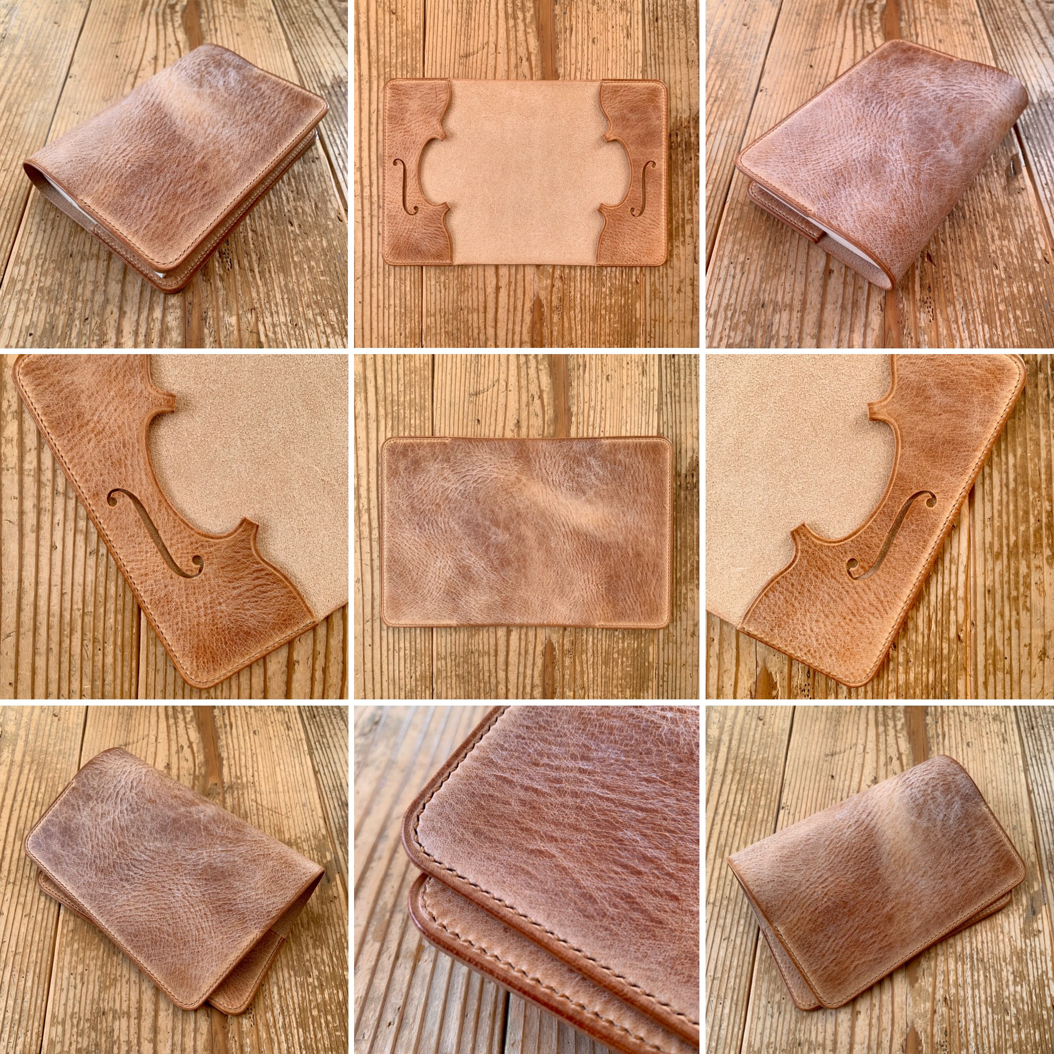 手縫いで創った革製のブックカバー『f-librino "Oscar" - Topolino 664』