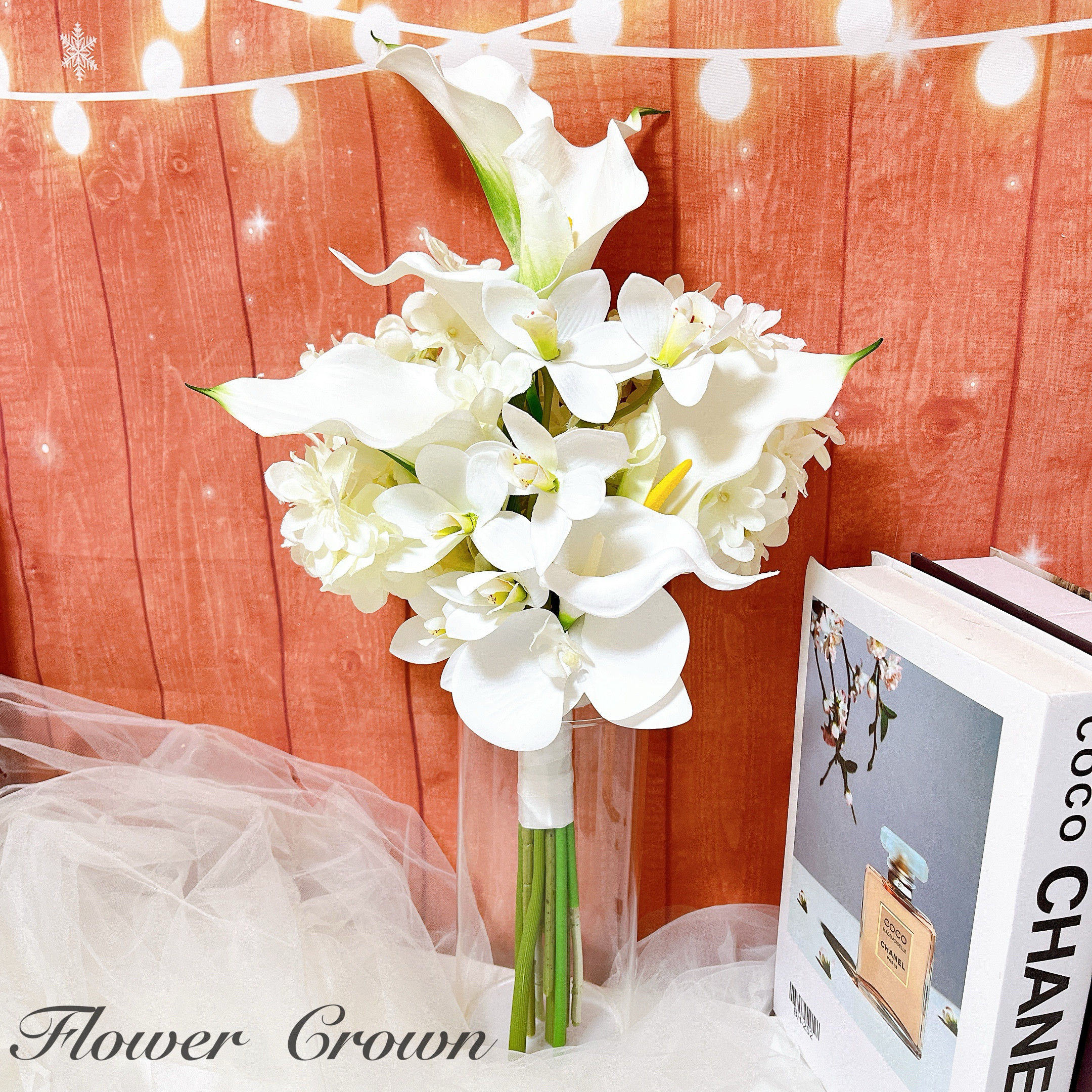 ヘッドパーツプレゼント ウエディングブーケ クラッチブーケ 結婚式 造花 アーティフィシャルフラワーブーケ アームブーケ