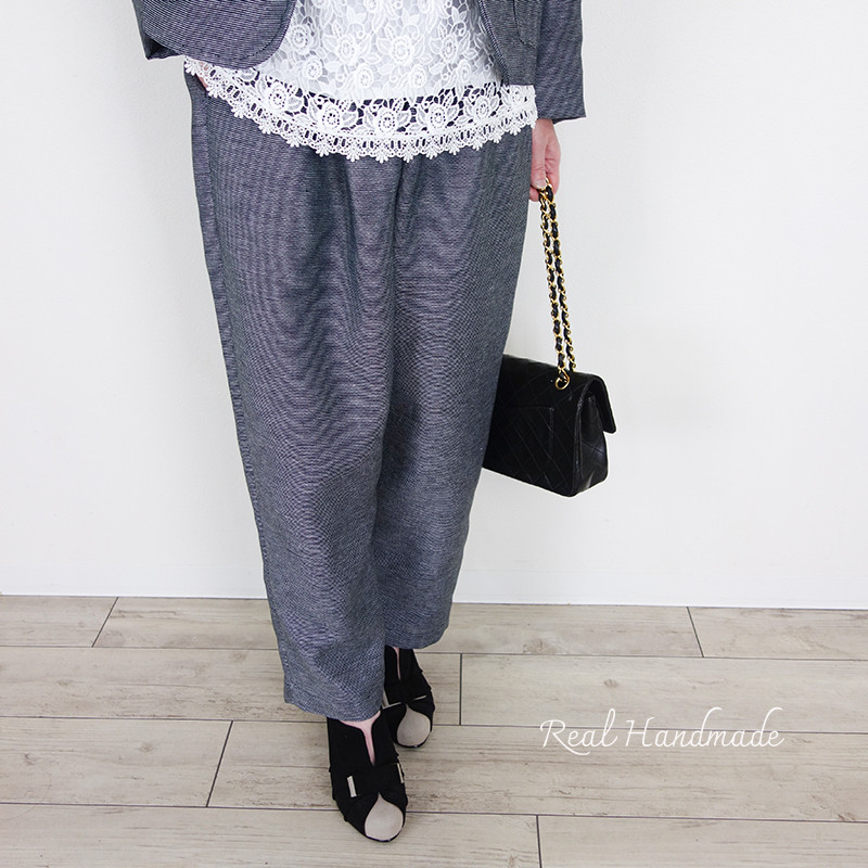 [予約販売] 【洗える】ファンシークロス コットンリネン・ ゆるテーパードパンツ（セットアップ可）卒園・卒業式・入学式