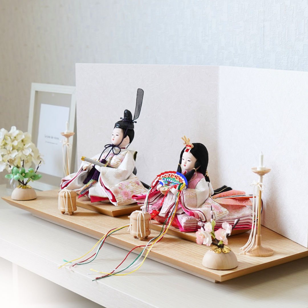 衣装着人形 雛人形 コンパクト雛飾り -春架 haruka-