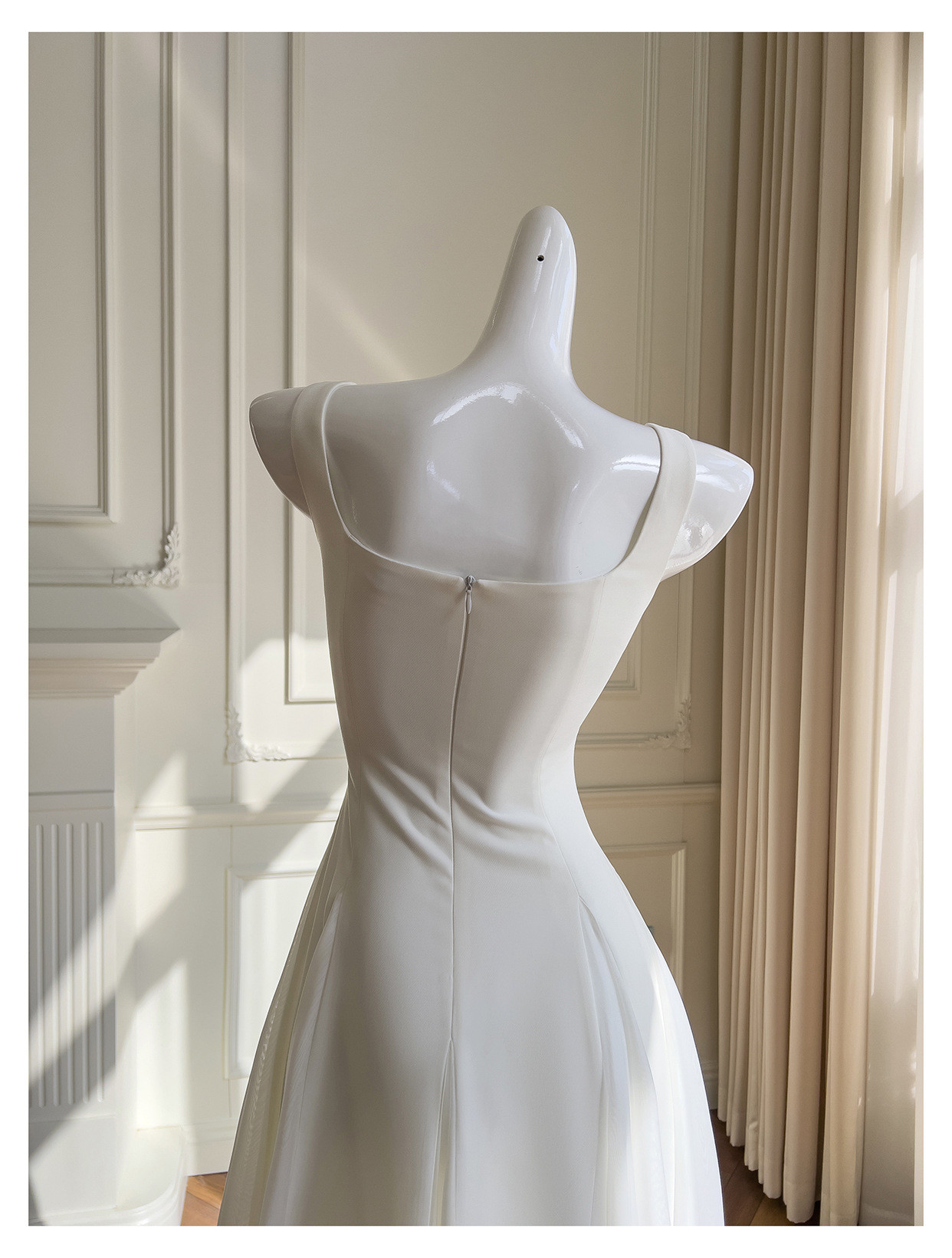 カラードレス パーティードレス 白 シンプル 韓国風 パーティー 演奏会 前撮り お呼ばれ 68462