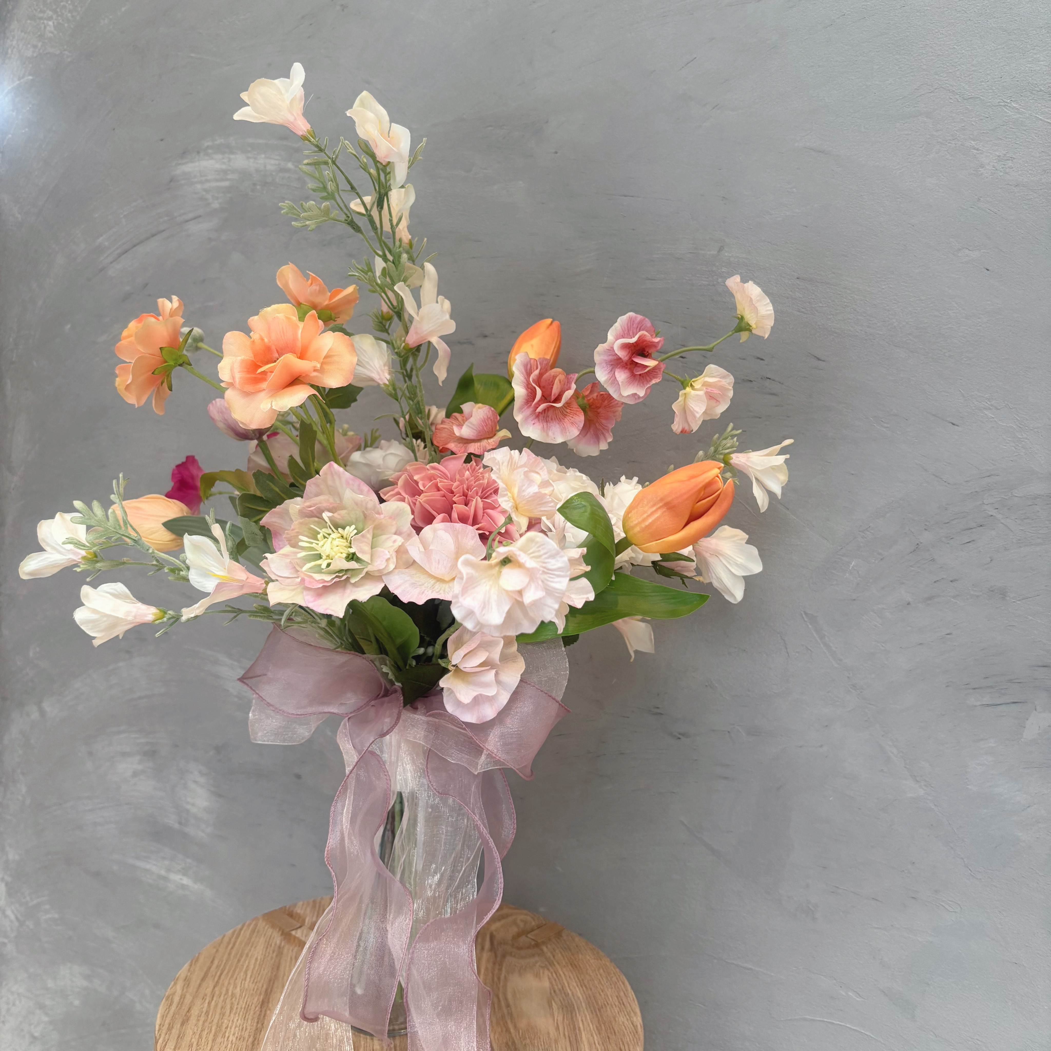 ʚଓニュアンスカラー揺れるbouquetʚଓ アーティフィシャルフラワーブーケ　ウェディングブーケ　インテリア