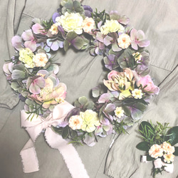 スワッグブーケ＊ナチュラルピンクな可愛い♡bouquet ＊(かすみ草が