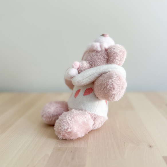 櫻花芭菲泰迪熊 | 春日色彩，手掌大小 第2張的照片