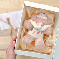 櫻花芭菲泰迪熊 | 春日色彩，手掌大小 第9張的照片