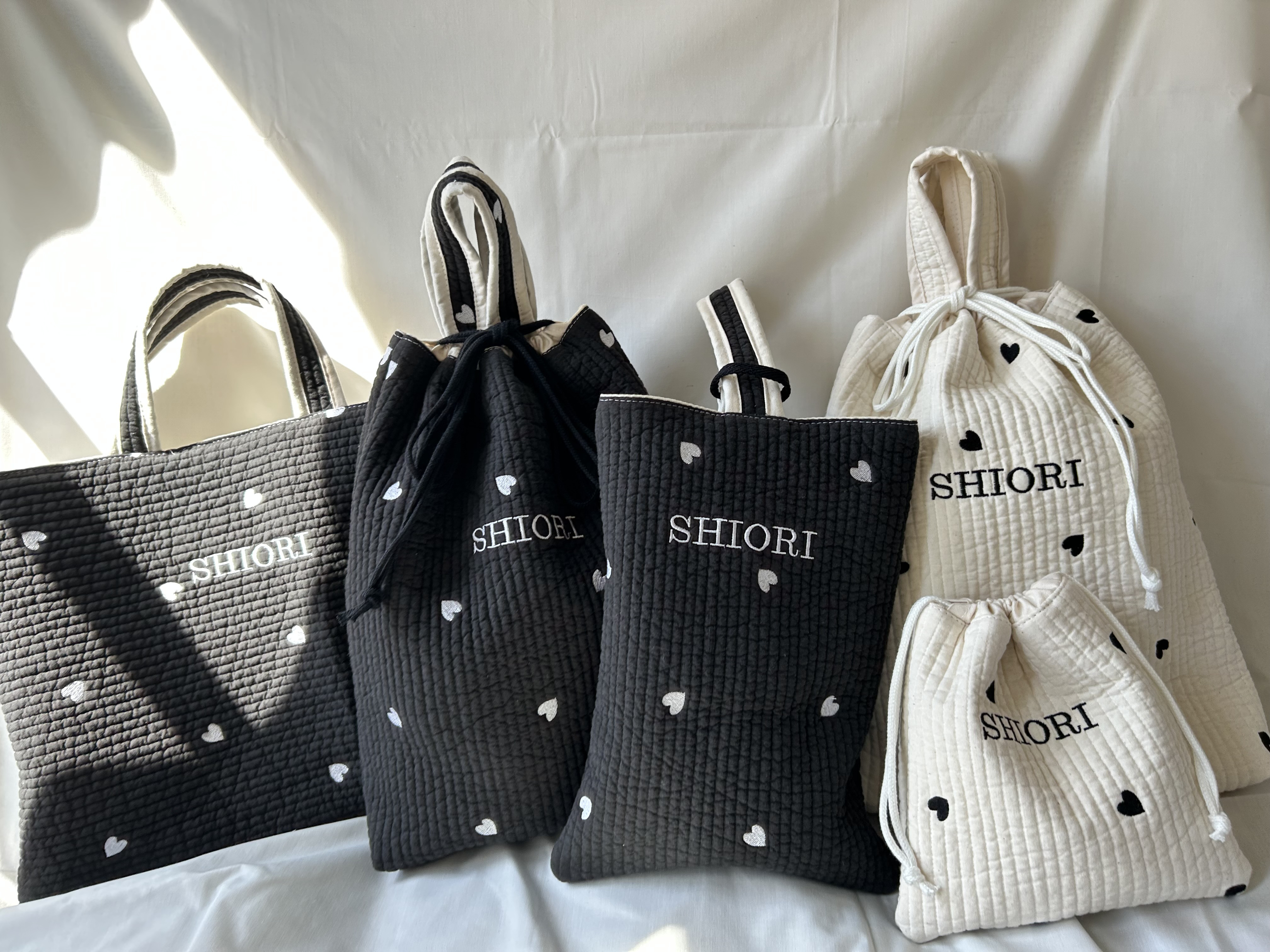 【サイズ変更可能✂︎】【4点セット】【単品購入もOK】【お名前刺繍】【人気のヌビ生地】