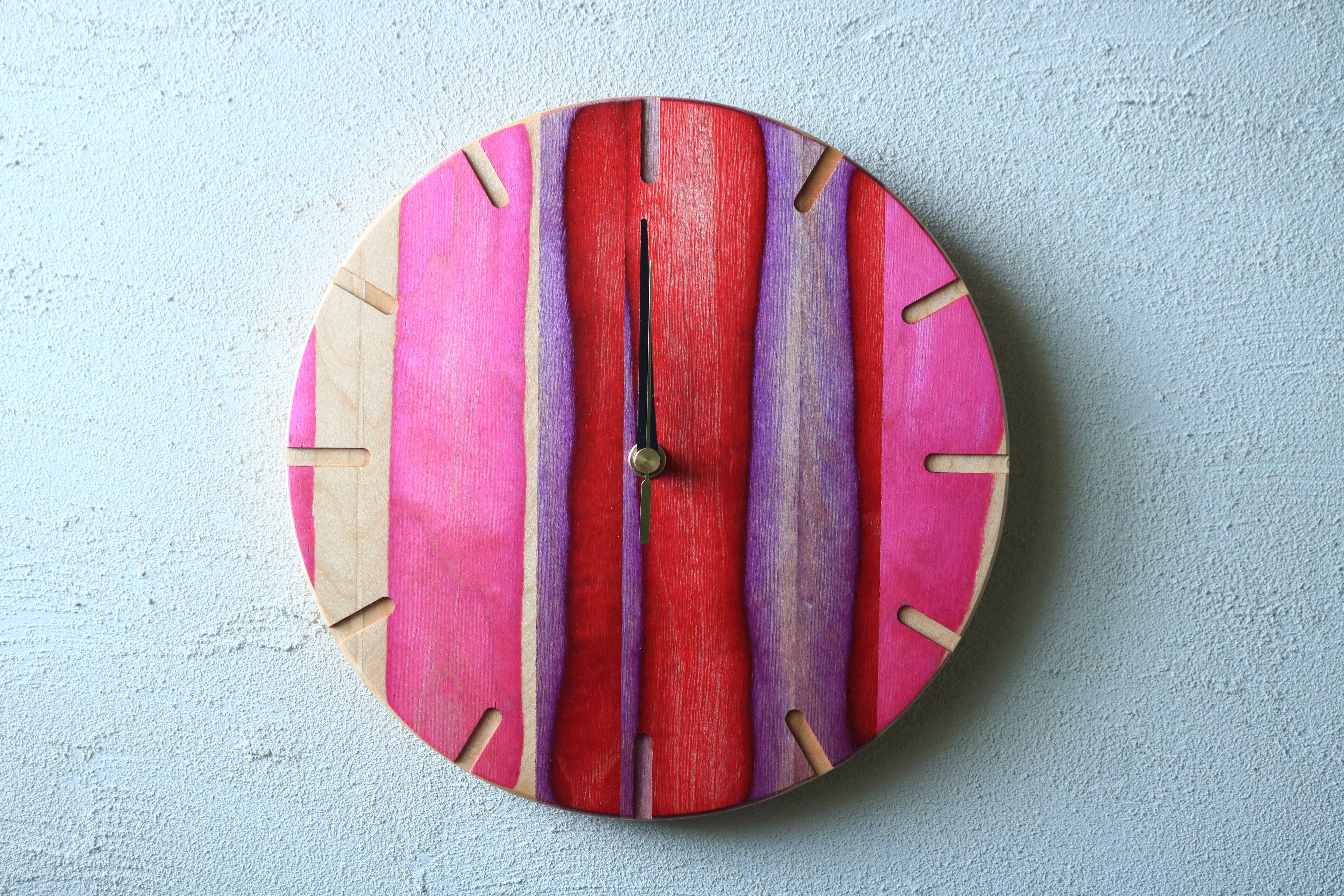 スケートボードで作った時計