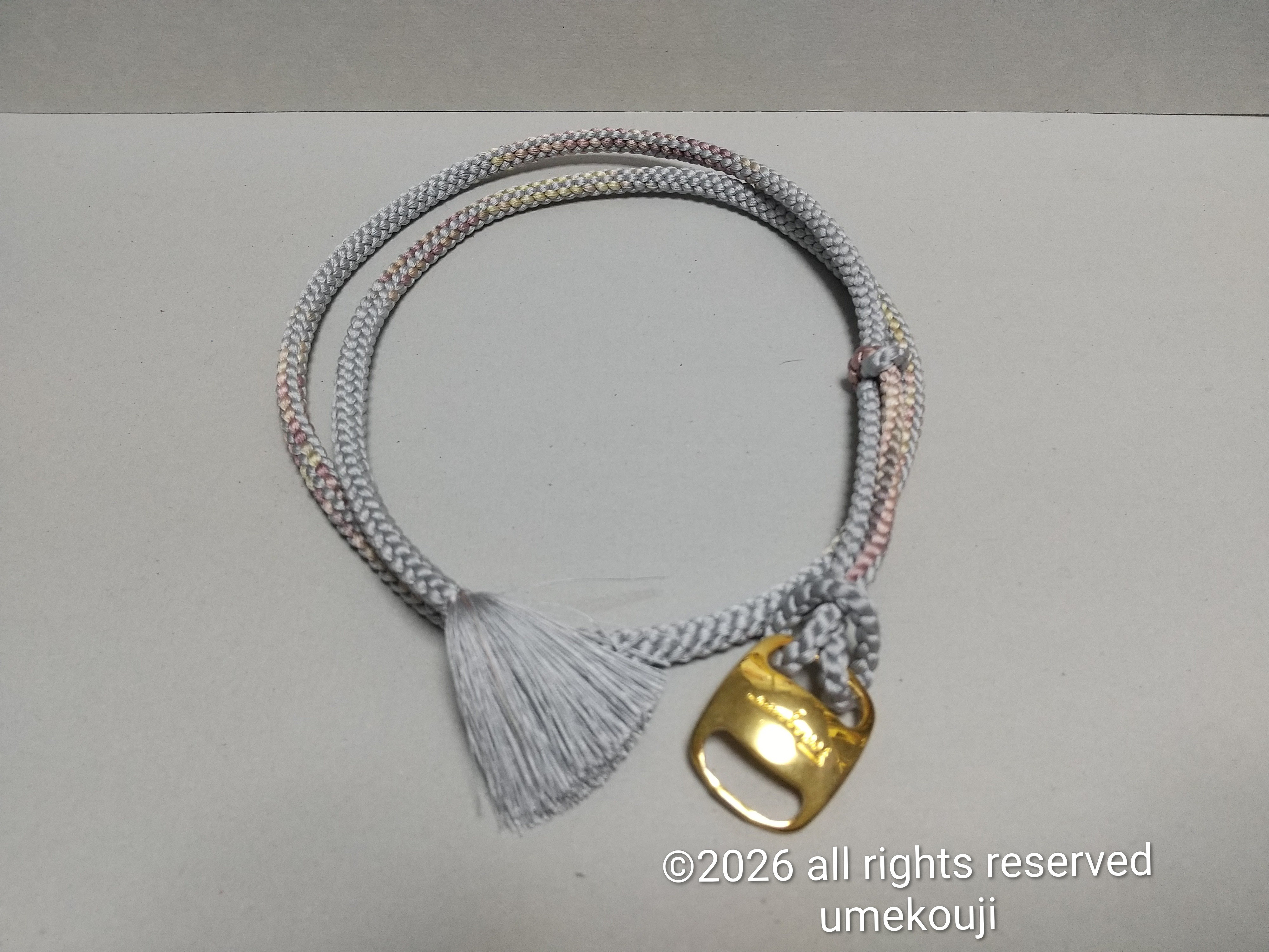 ネックレスの紐　ハシビロコウ色 　81cm　No.83/100