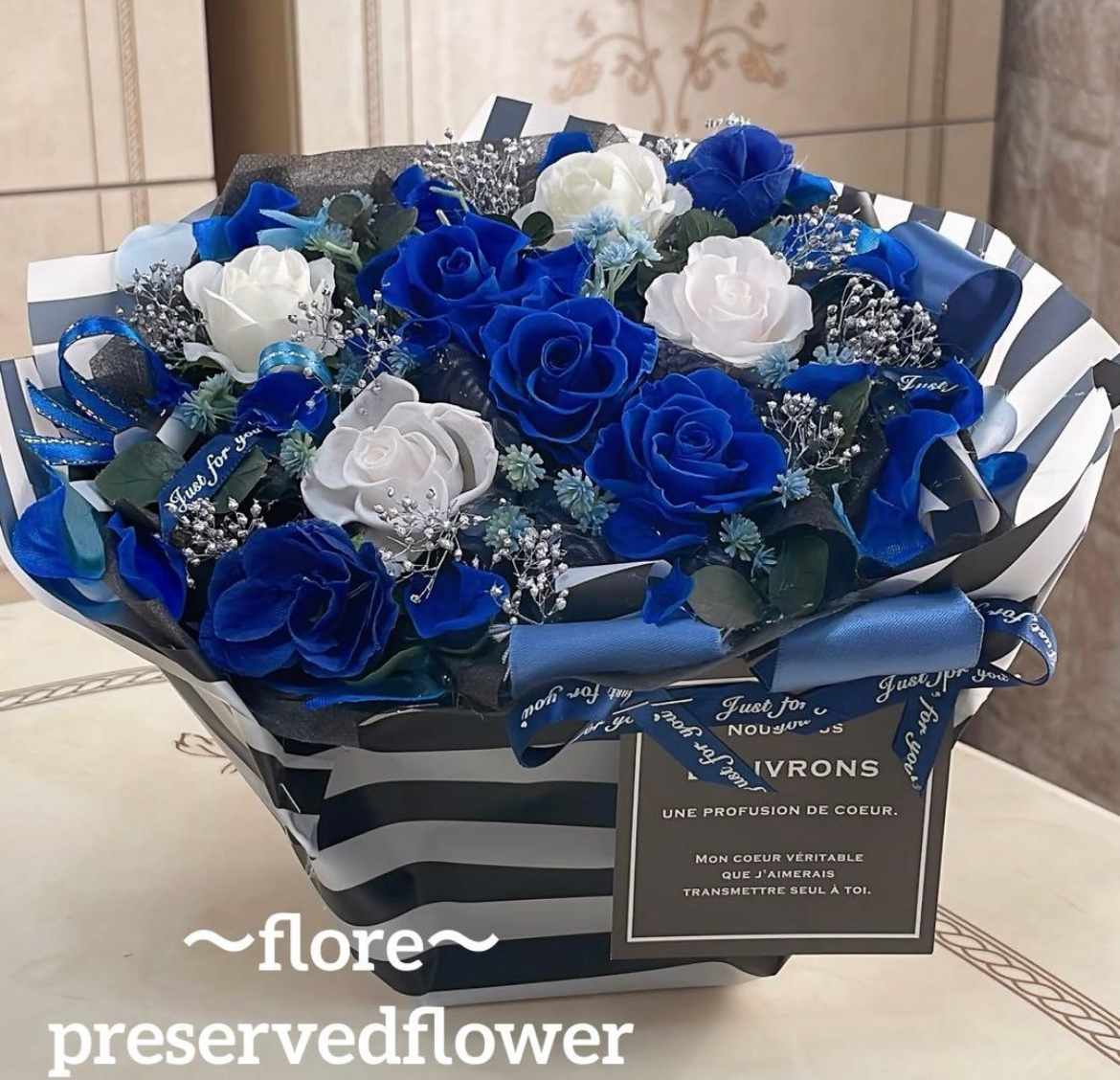 【送料無料、ラッピング込み】✨大人気のミックスバラプリザ＆アーティフィシャルアレンジ✨ラッピングのまま飾れる