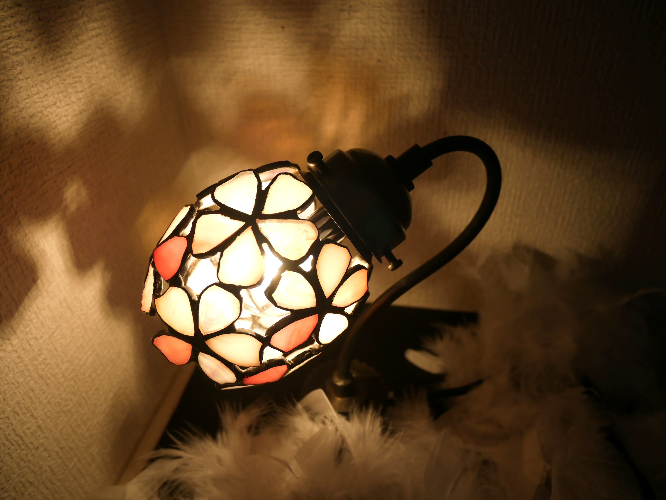 ✴︎:.小さな灯り　Petit　lampシリーズ♪　桜の花　　*ステンドグラス*