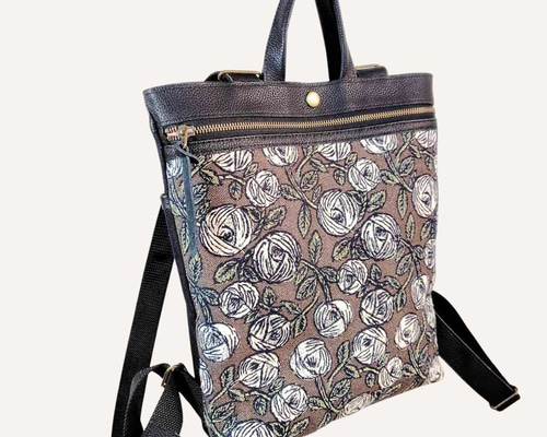 ミナペルホネン/2025rosyロージィーブラウン/牛革A4トートリュック牛革