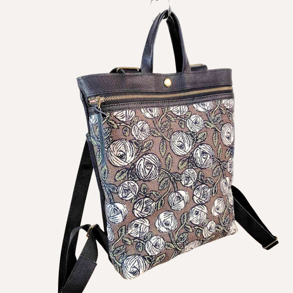 ミナペルホネン/2025rosyロージィーブラウン/牛革A4トートリュック牛革