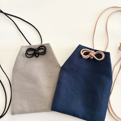 お守り袋 ミニサイズ ヌノコトファブリック 首かけタイプ ♡ふんわり