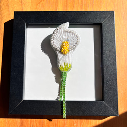 ❇︎絵画シリーズ❇︎ゴッホ「ひまわり」のビーズ刺繍ブローチ 絵画