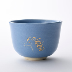 ☆猫の日2024☆楽焼〚黒釉 猫の絵〛 抹茶碗 茶道具 手描き 楽入印 茶碗