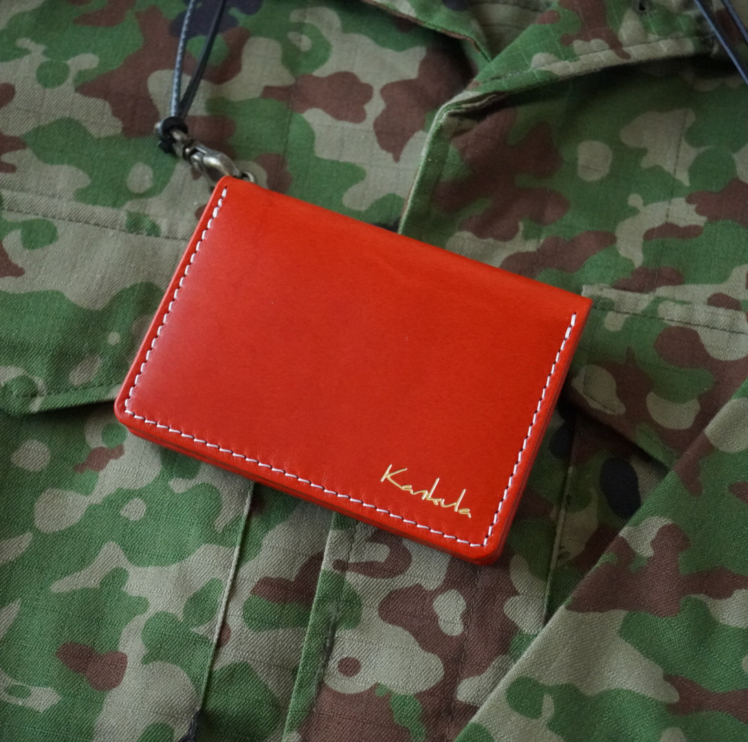 自衛官用の身分証ケース　ブッテーロ　レッド　mbc-02