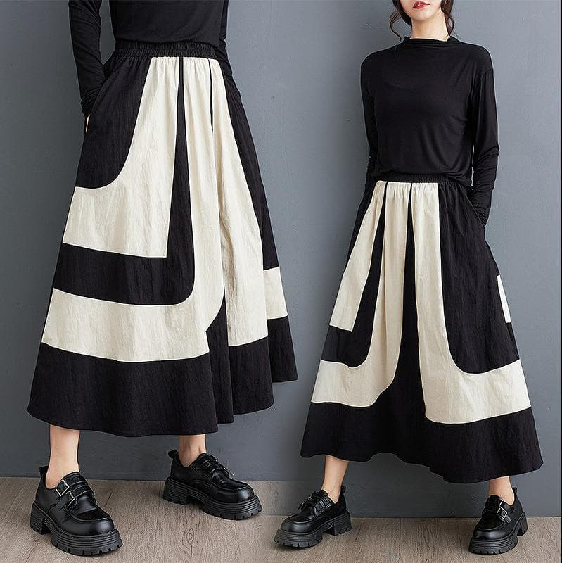 大きいサイズ　スカート　モノトーン　レディース　秋冬　春 新品　ロング