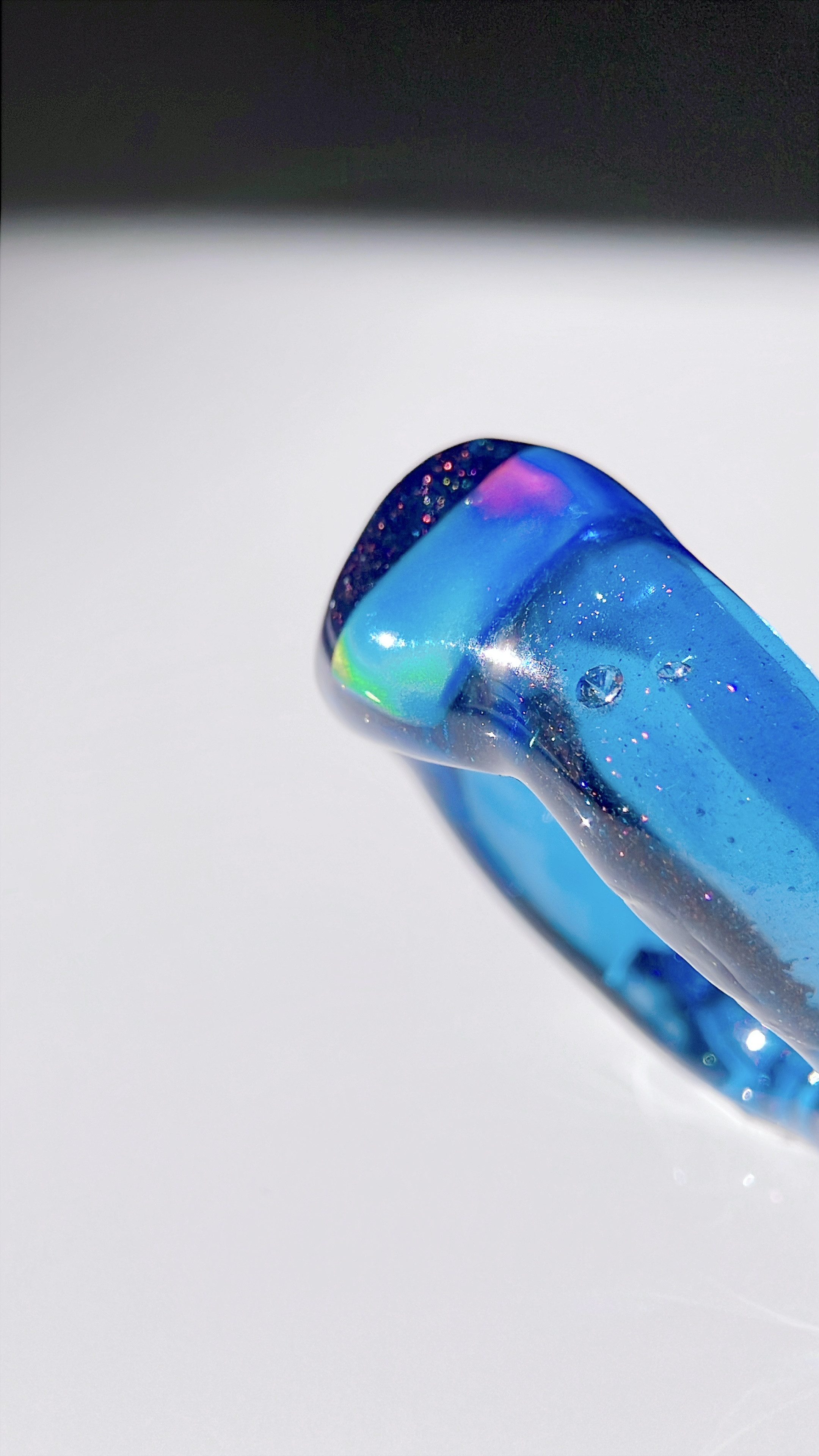 （星空）ハイブリッドオパールのリング｜クリアブルー｜今月の一点もの