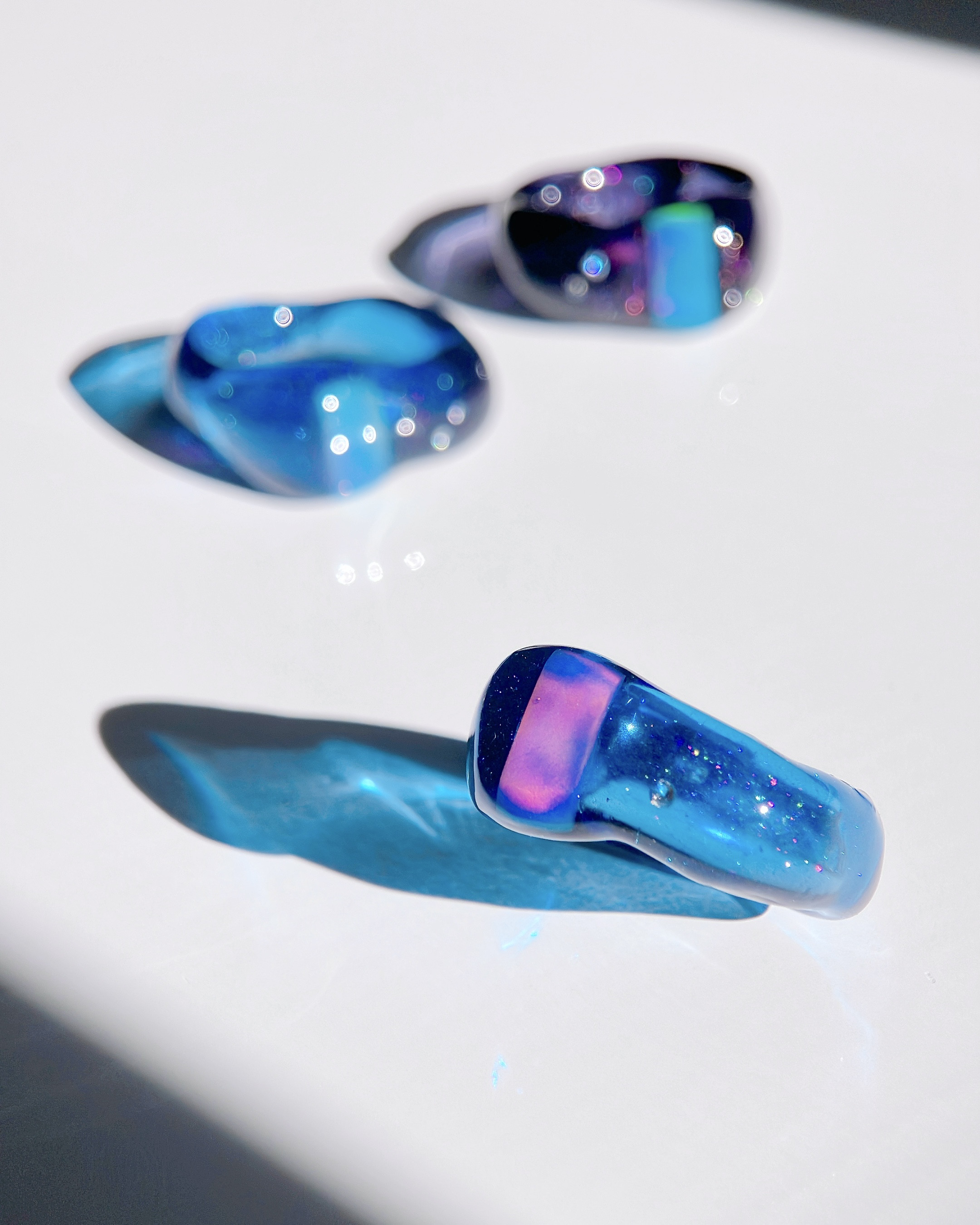 （星空）ハイブリッドオパールのリング｜クリアブルー｜今月の一点もの