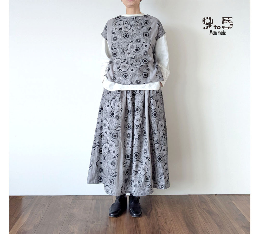 北欧テイスト花柄　セットアップ 10,850円