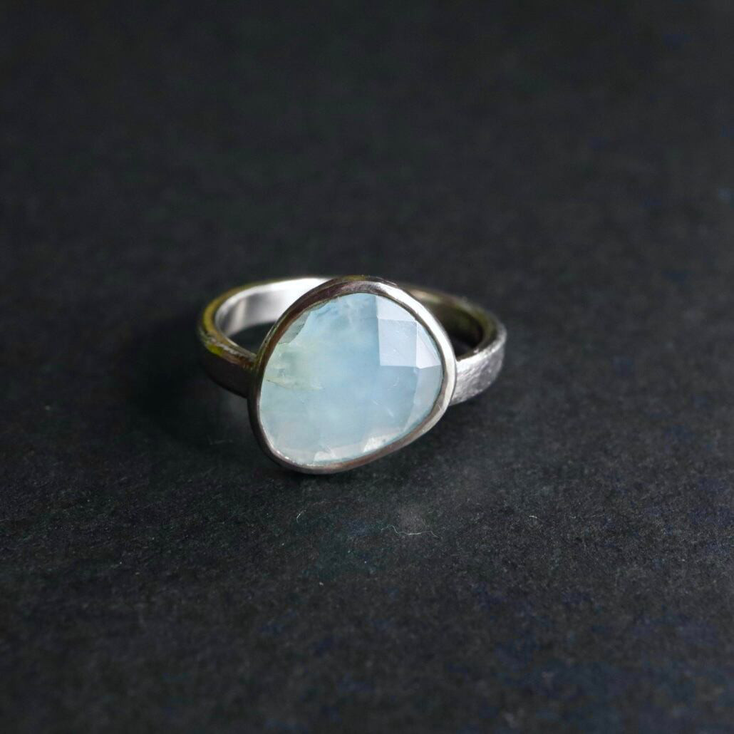 Rough ring ミルキーアクアマリン no.2