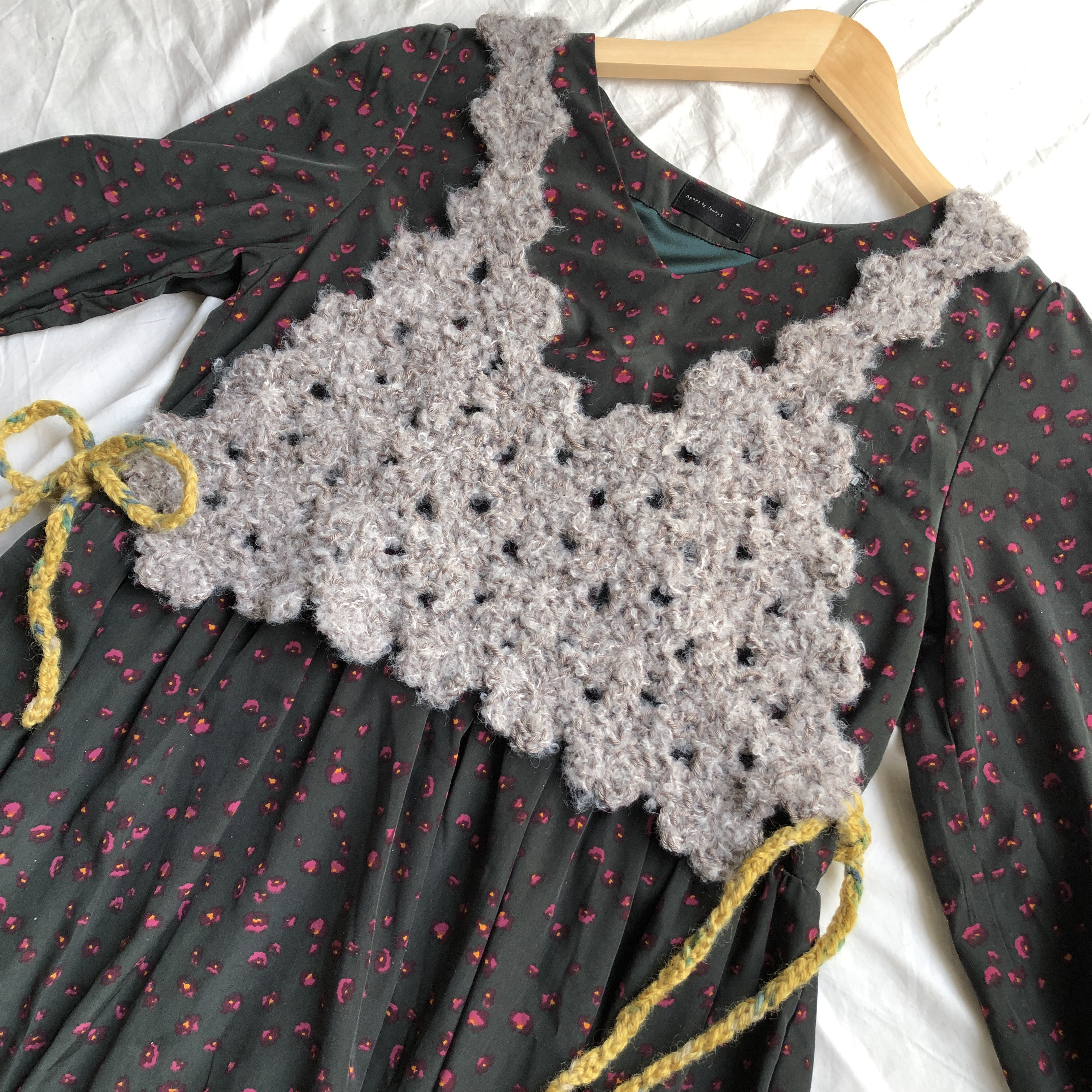 ☆1点限定・再販なし☆ ふわふわの手編みニットビスチェ・ブラウン&ベージュ