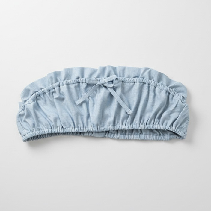 【着物リメイク】ブルーグレーバンドゥトップス