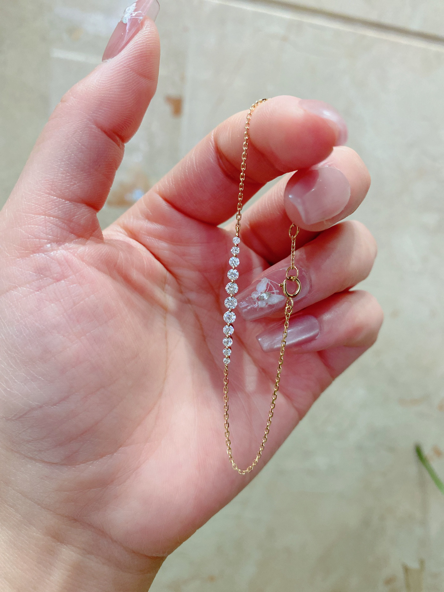 ラボグロウンダイヤモンドブレスレットk18 2501