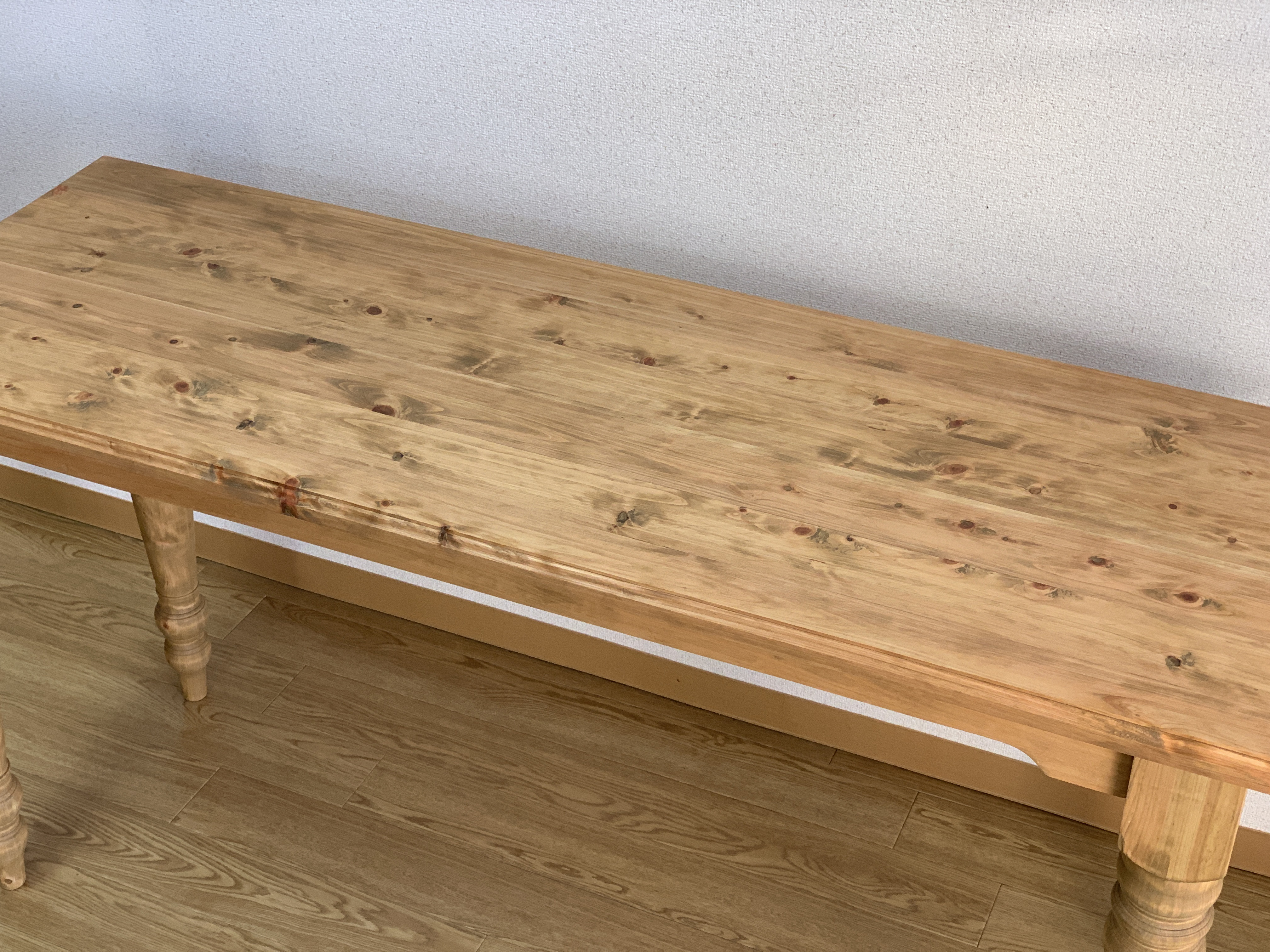 【ろくろ脚デスク】無垢材天板とろくろ脚のデスク　幅１２０ｃｍ