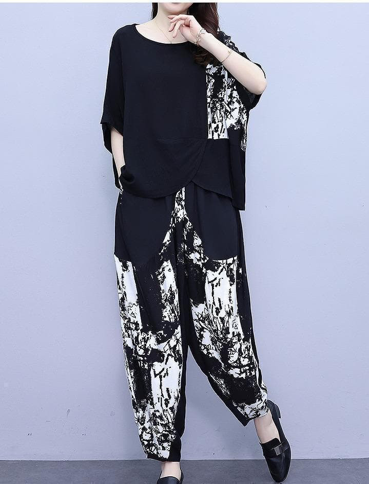 大きいサイズ レディース セットアップ　パンツ　トップス　春夏 秋 新品