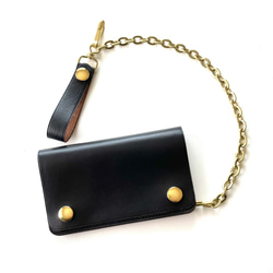 トラッカーウォレット ダールブラック金具 UKホースフロントレザー