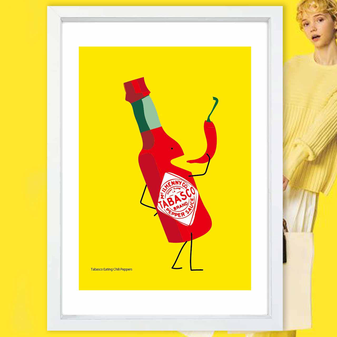 タバスコ食べる　送料無料　あらゆるお部屋のポスター　アートポスター　アート/sei検索新着順　3984