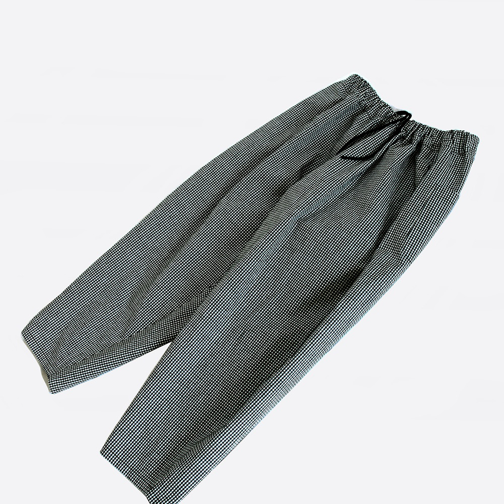 c_o_c_o_r_o　2mmギンガムチェック　バルーンパンツ　リネンコットン（西脇産）