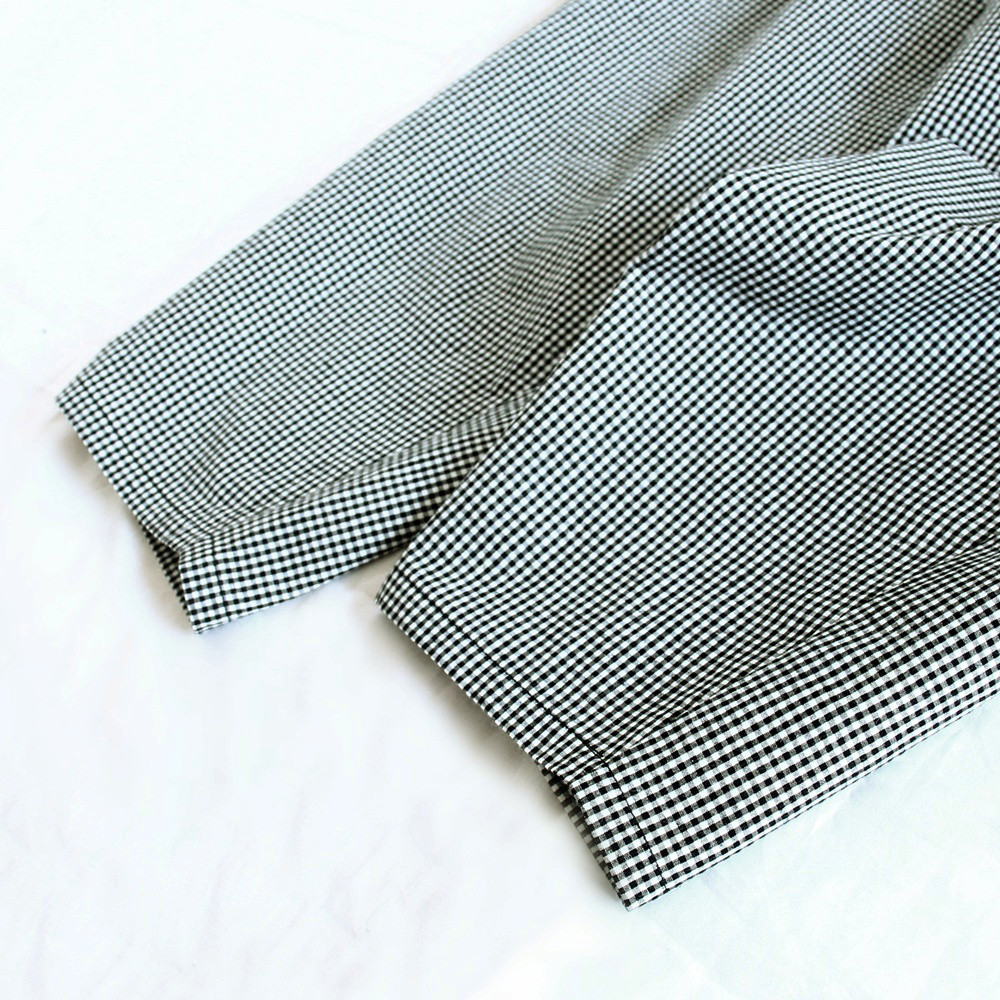 c_o_c_o_r_o　2mmギンガムチェック　バルーンパンツ　リネンコットン（西脇産）