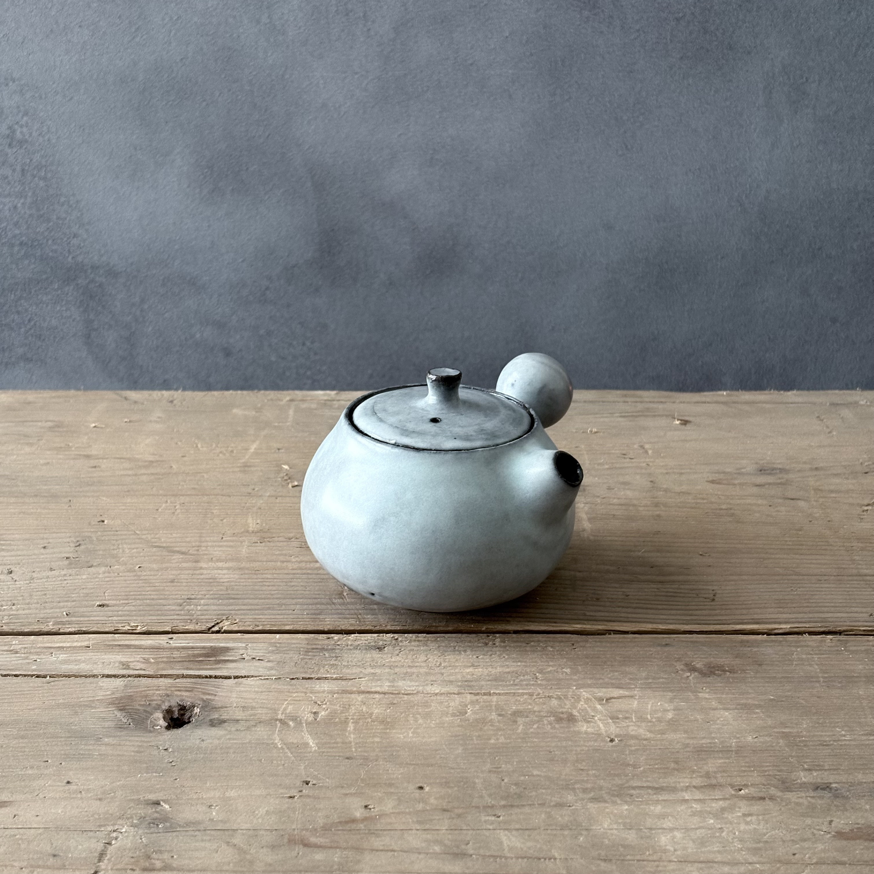 マット　白　 急須　器　一点物　陶器　teapot　ティーポット