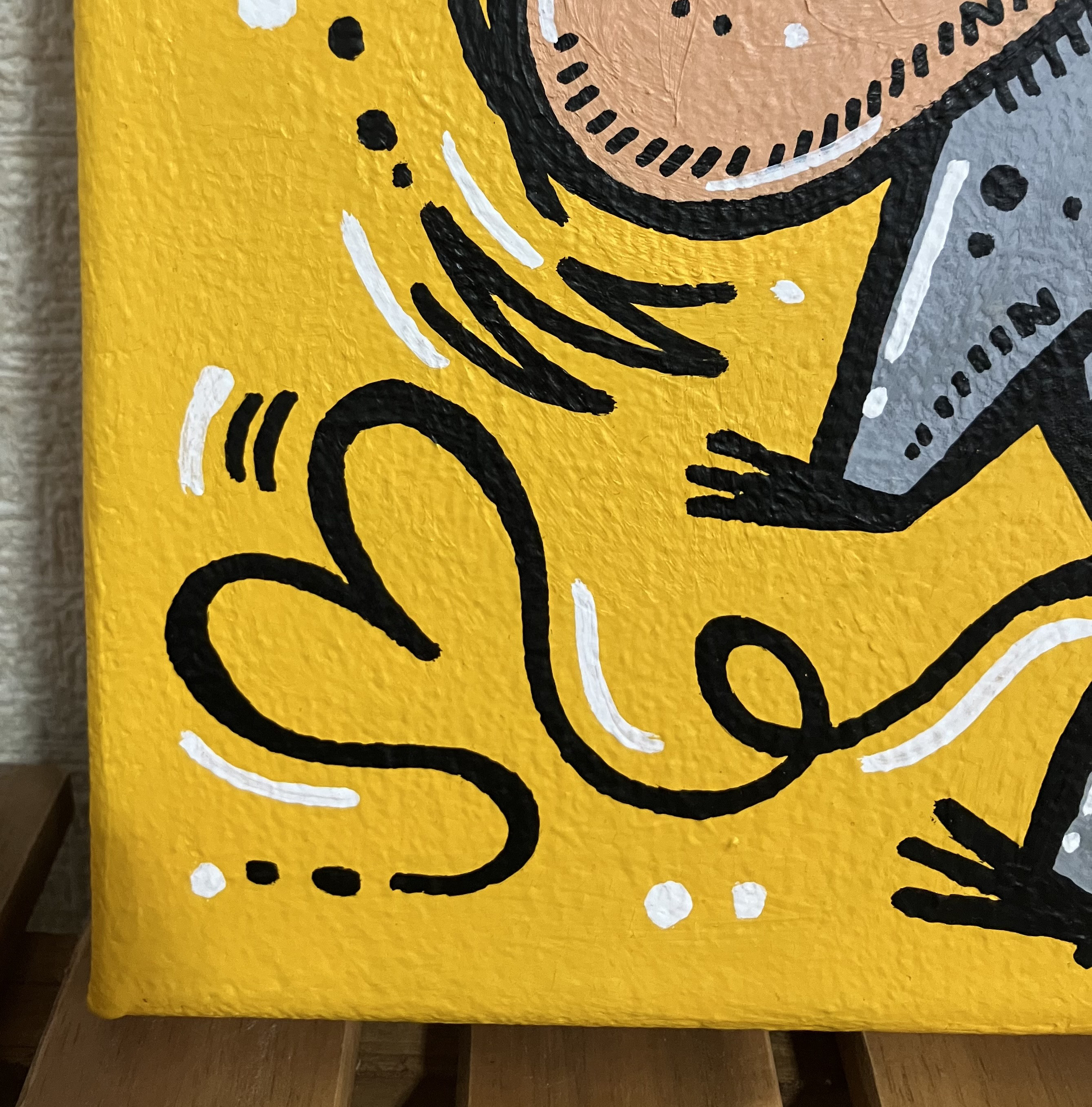 【ネズミハート】動物 アクリル絵の具 キャンバス 原画