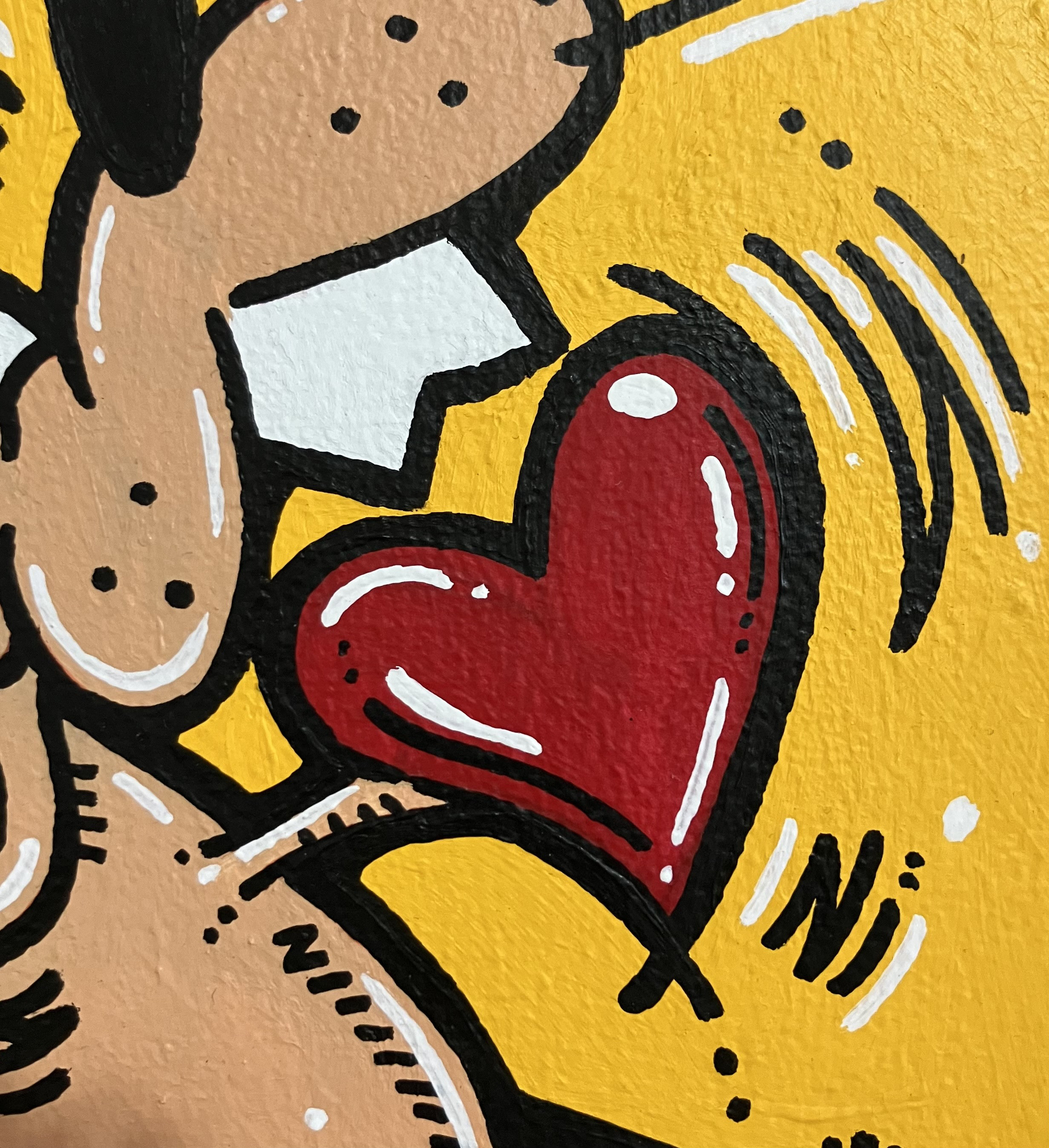 【ネズミハート】動物 アクリル絵の具 キャンバス 原画