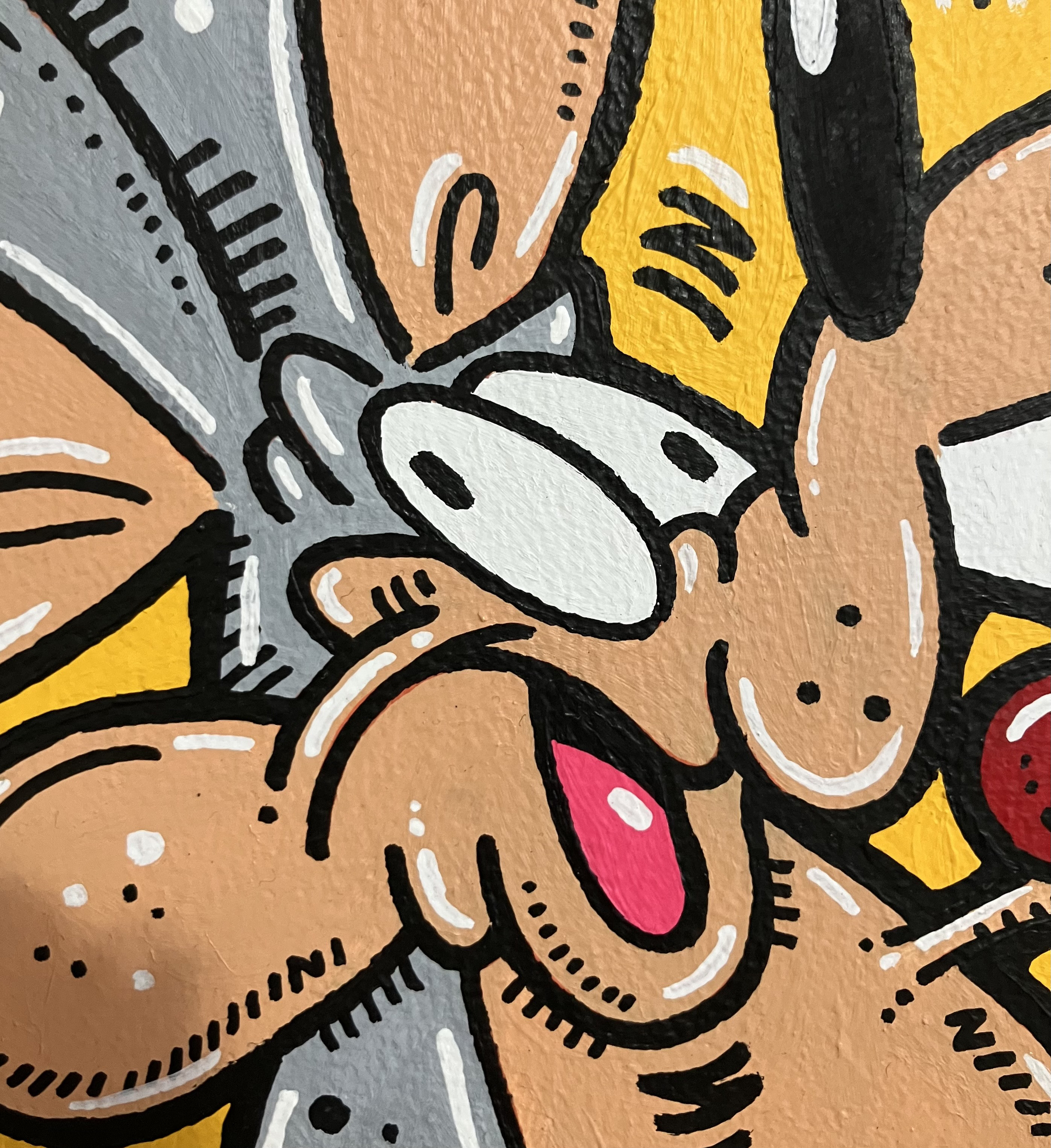 【ネズミハート】動物 アクリル絵の具 キャンバス 原画