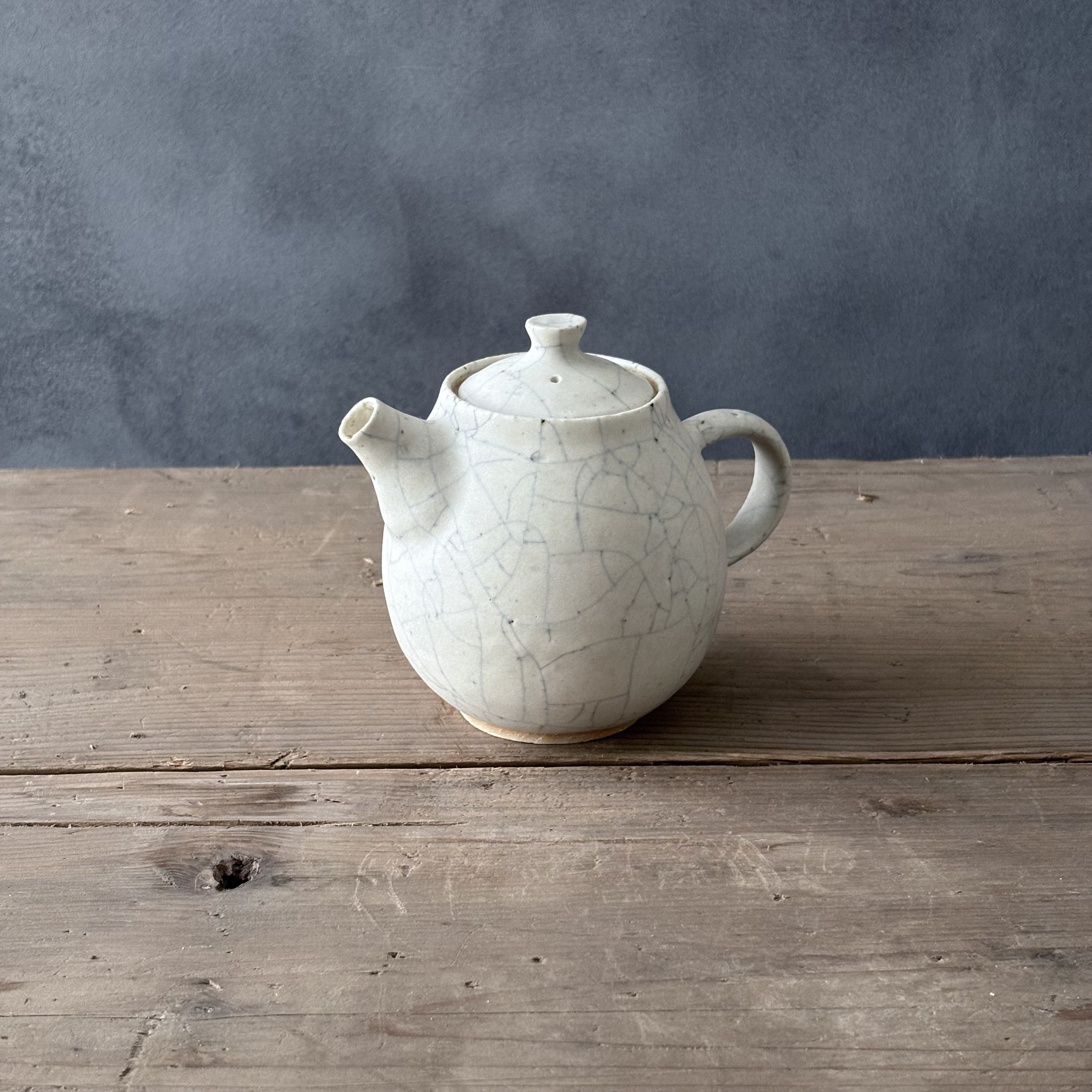 白 急須　器　一点物　陶器　teapot　ティーポット