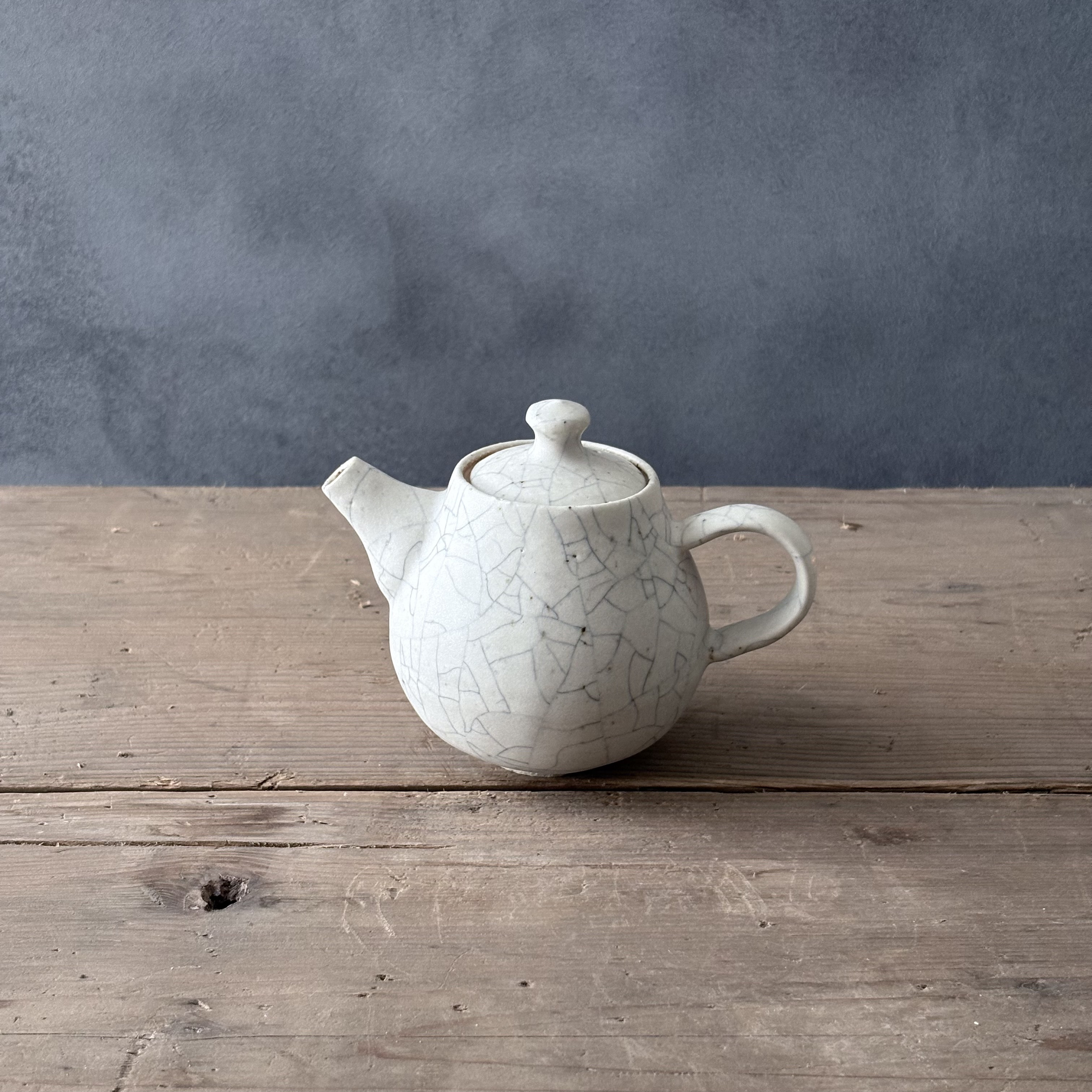 白 急須　器　一点物　陶器　teapot　ティーポット