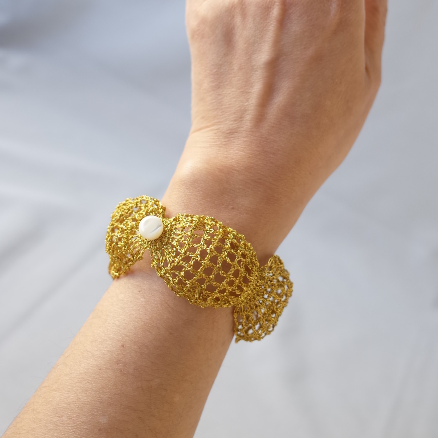 糸編みブレスレット puca