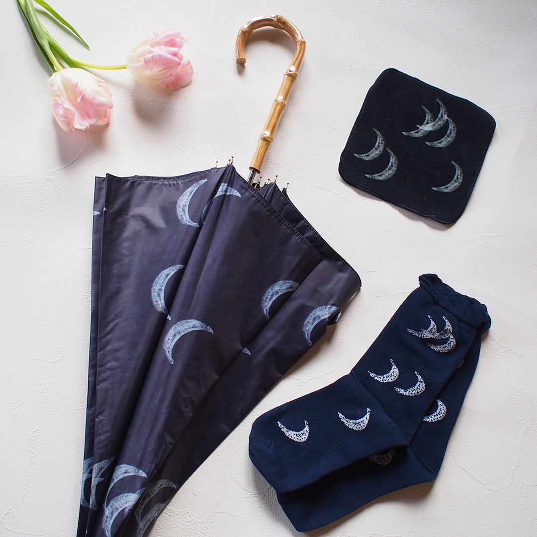 【Creema限定 春のご自愛福袋】 晴雨兼用 UVカット傘 靴下 ハンカチ 竹ハンドル 日傘 雨傘