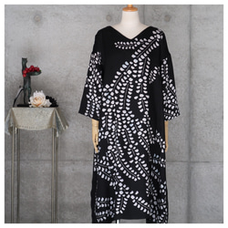 kimono 着物リメイク カジュアル 辻が花のチュニックワンピース / M~L