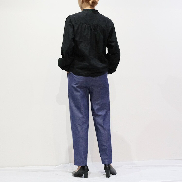 【2026SS 春夏】コットン 刺繍 切替 ボウタイ ブラウス D261104  denicher デニシェ