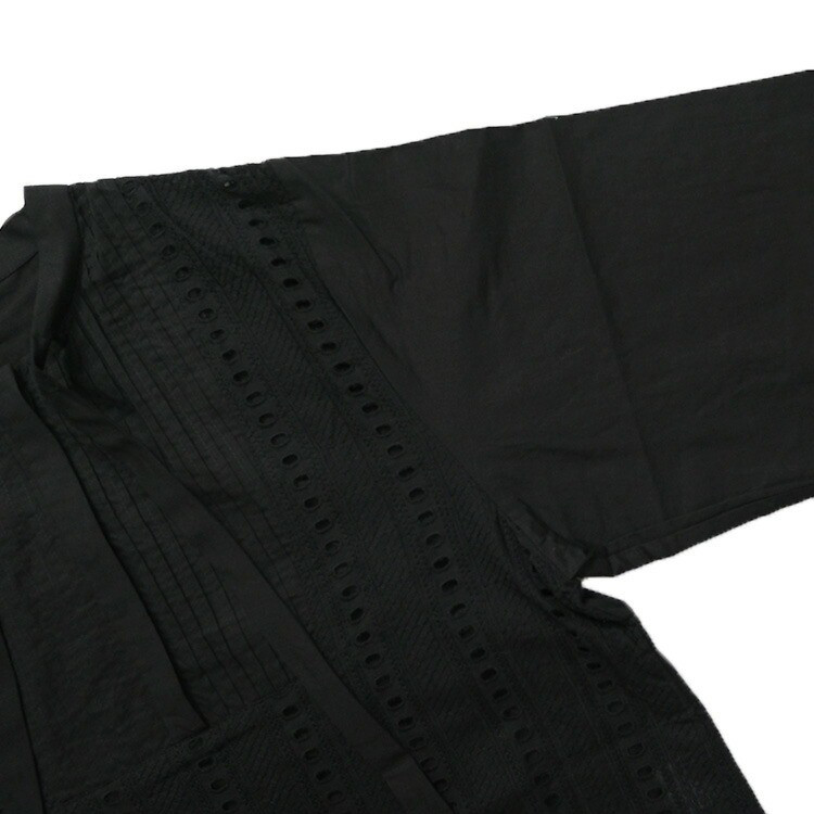 【2026SS 春夏】コットン 刺繍 切替 ボウタイ ブラウス D261104  denicher デニシェ